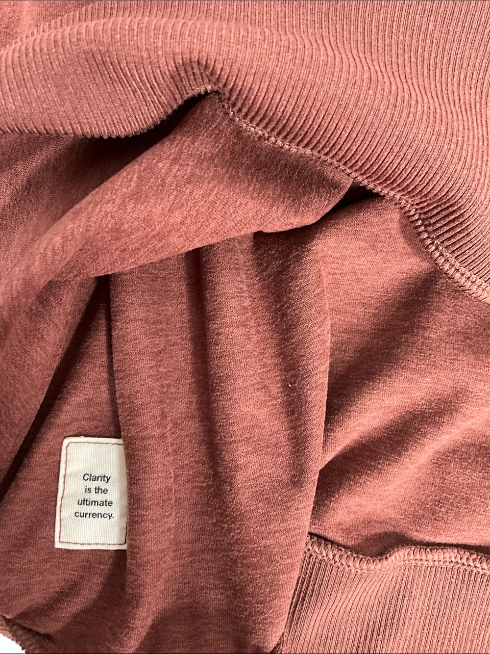 Vuori Hallo Performance Long Sleeve Relaxed Fit Crew in Rust XS - Picture 7 of 7